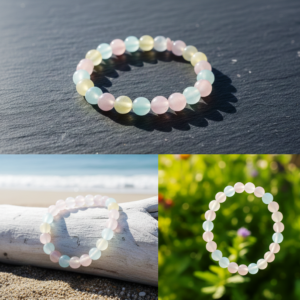 Multi-Color Chalcedony & Moganite Healing Bracelet
