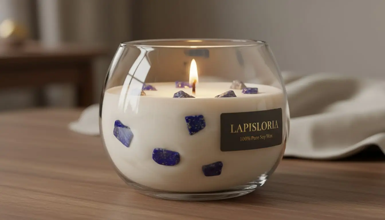 Amethyst Crystal Infused Luxury Soy Wax Candle