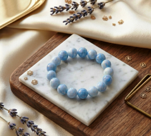 Natural Aqua Onyx Polished Bracelet