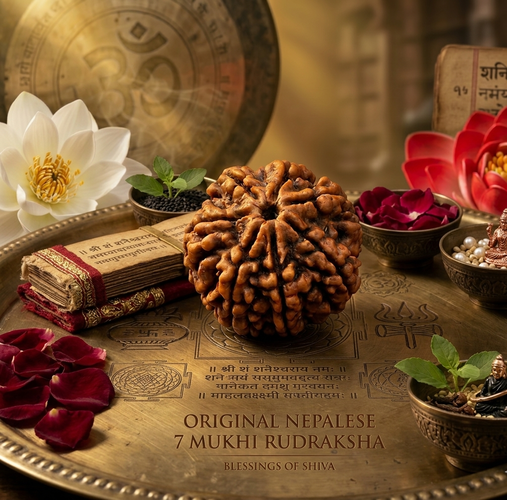 7 Mukhi Rudraksha for Financial Growth & Saturn (Shani) Peace - Image 2